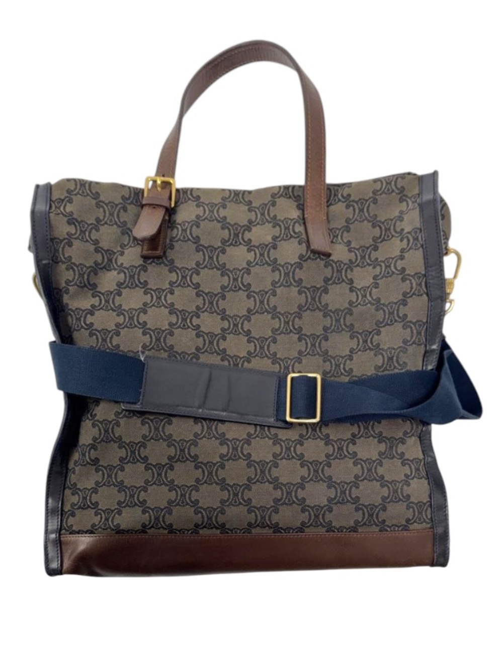 Vintage Celine Monogram Canvas Shopping Tote Bag
